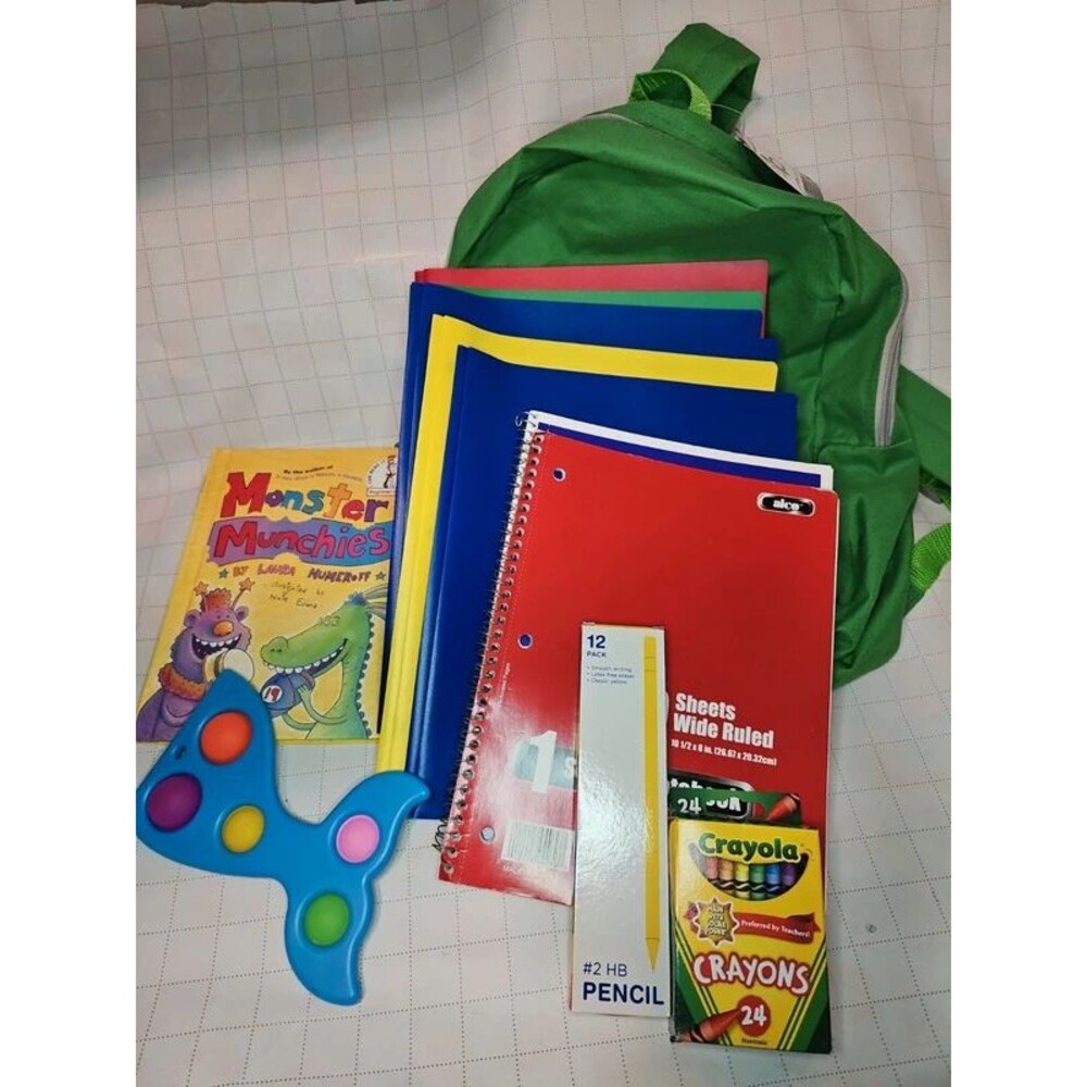 16" Green Backpack with Goodies!